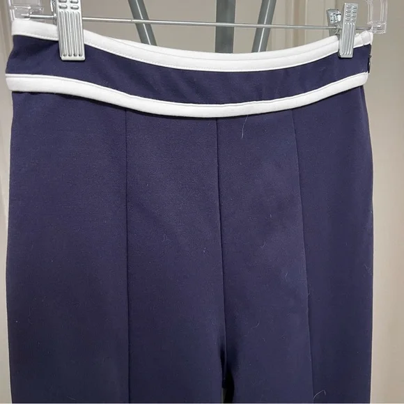 STAUD Navy Pants with White Waistband - Picture 2 of 4